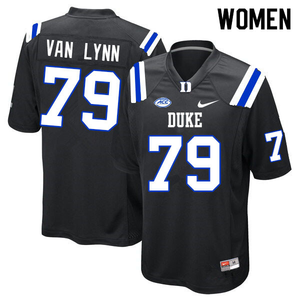 Women #79 Carson Van Lynn Duke Blue Devils College Football Jerseys Sale-Black - Click Image to Close